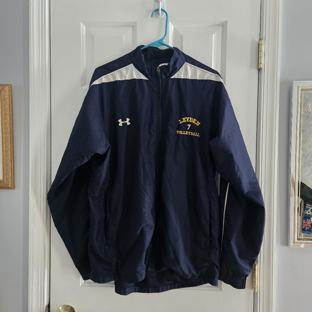 Under Armour Navy and White Windbreaker